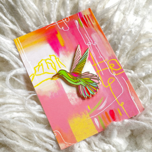 Sunshine Hummingbird Enamel Pin