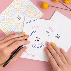 You Are Color-In Greeting Cards | 3-pack