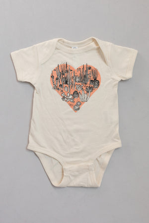 Desert Heart Onesie | Peach