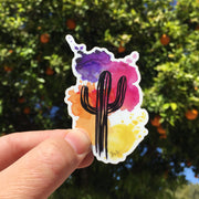 Cactus Clouds Sunset Sticker