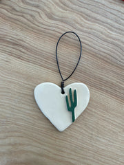 Saguaro White Ceramic Ornament