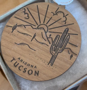 Desert City Wood Ornament | Tucson, AZ