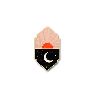 Sun and Moon Enamel Pin