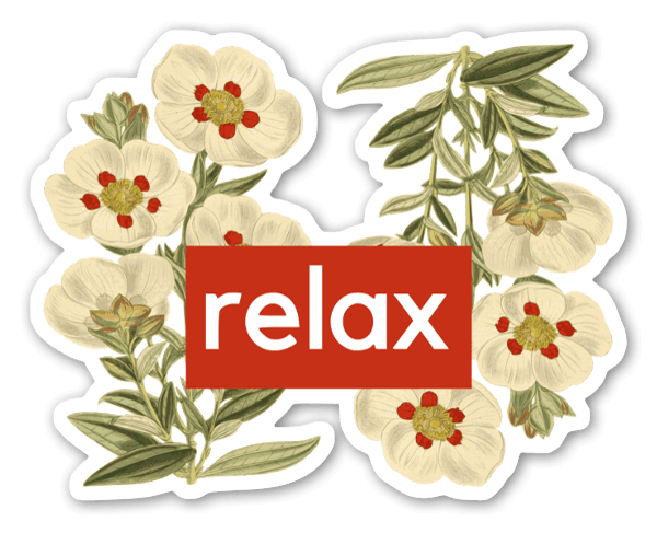 Relax Floral Sticker